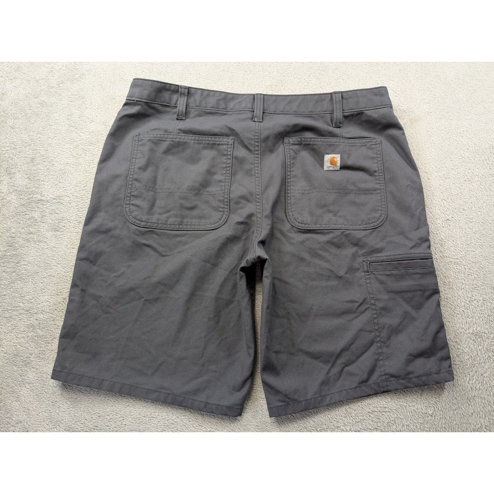 Carhartt Rugged Professional Flex Loose Fit Canvas Work Shorts Gray BS3111 - Picture 3 of 14